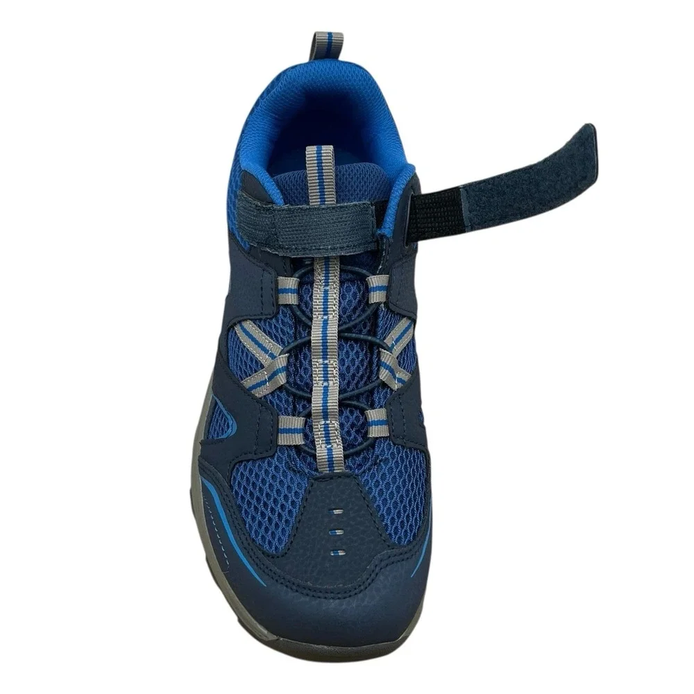 Merrell Big Boys Trail Chaser Hiking Leather Shoes Size 6.5 Blue Gray Slip-on